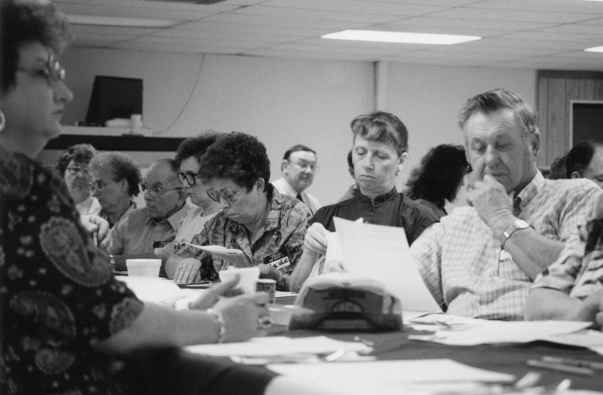 Area meetings in 1990 focused mainly on education funding and the possible sale of school land. Nearly 600 recommendations were submitted to the Oklahoma Farm Bureau State Resolutions Committee that year, concerning a variety of other topics, such as a possible state environmental agency, accountability in government, annexation and land-use planning. Area meetings continue to serve as the kickoff of the grassroots effort to establish Farm Bureau policy in areas of concern to Oklahoma farmers and ranchers.
