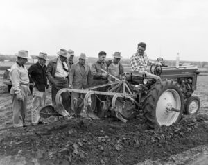 Pontotoc County Farm Bureau held this field day in 1953 at their demonstration farm to show local farmers new agricultural practices.